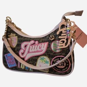 Juicy Couture Multicolor Patch Play Chain Shoulder Bag